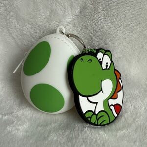 Yoshi Egg Rubber Pouch and Mirror Keychain